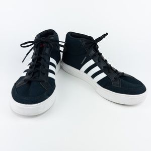 Adidas Classic Black and White Mid-Top Canvas Sneakers